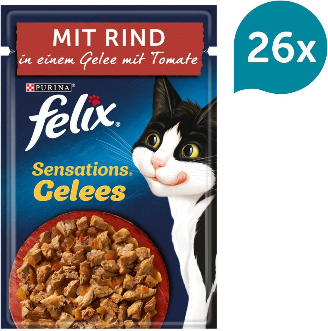 FELIX Sensations Gelees mit Rind & Tomate 26x85g