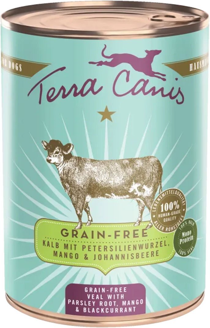 Terra Canis getreidefrei Kalb mit Petersilienwurzel, Mango & Johannisbeere 6x400g