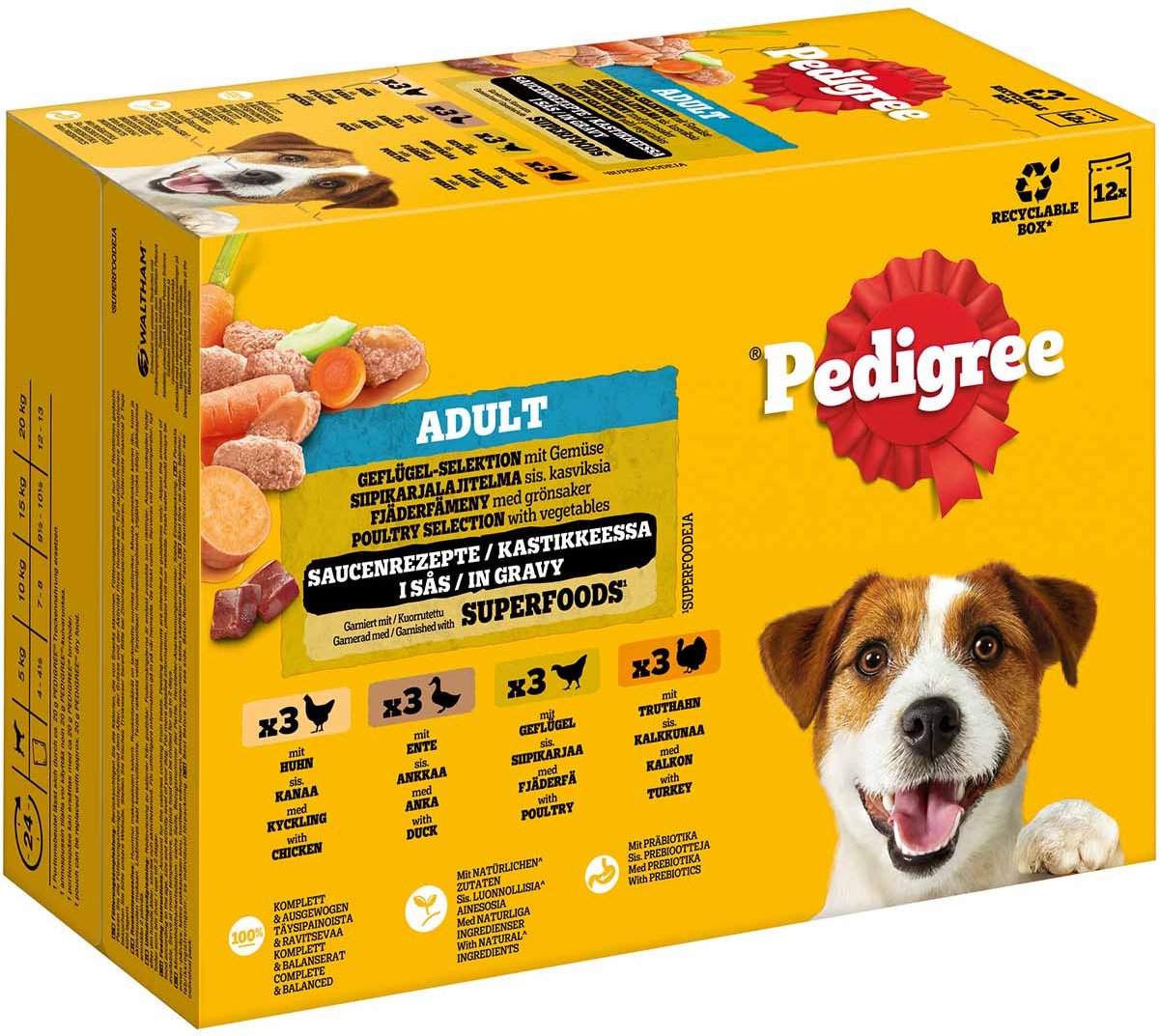 Pedigree Adult Geflügel-Selektion in Sauce 24x100 g