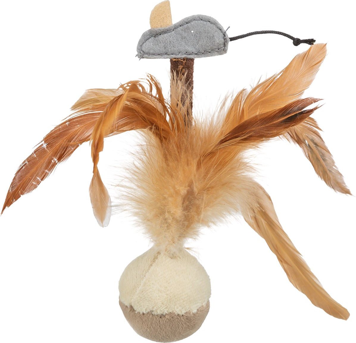 Trixie Steh-auf-Federball aus Plüsch 15cm