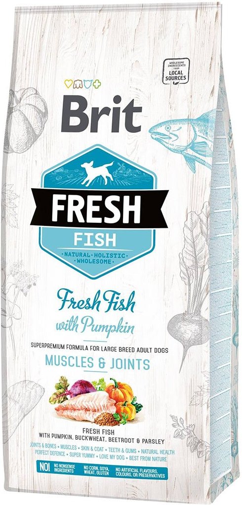Brit Fresh Dog - Adult Large Breed - Fish - Muscles & Joints 12kg