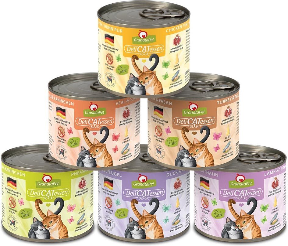 GranataPet Katze - Multipack 3 DeliCatessen ohne Fisch 12x200g
