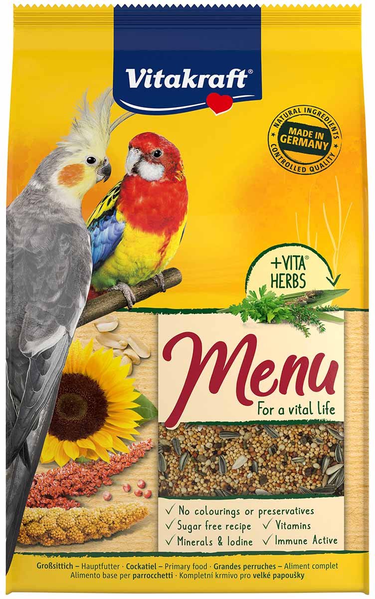 Vitakraft Premium Menü Honig für Großsittiche 3kg