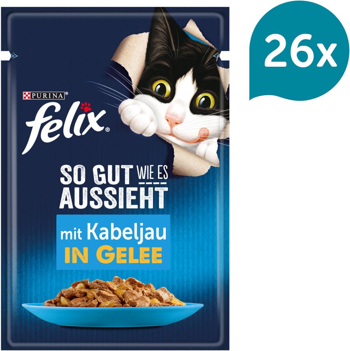 FELIX So gut wie es aussieht in Gelee mit Kabeljau 26x85g