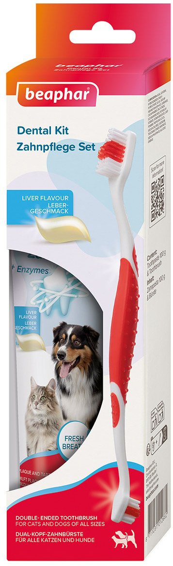 beaphar Zahnpflege-Set für Hunde und Katzen