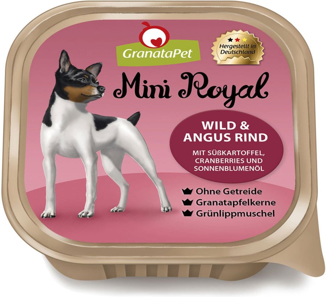 GranataPet Mini Royal Wild & Angus Rind 11x150g