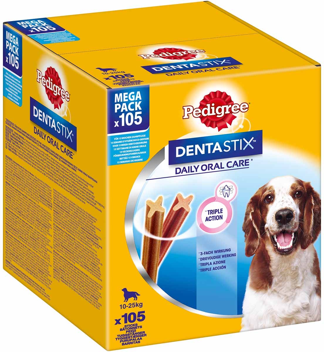 Pedigree DentaStix für mittelgroße Hunde 105 Stück (15x7)