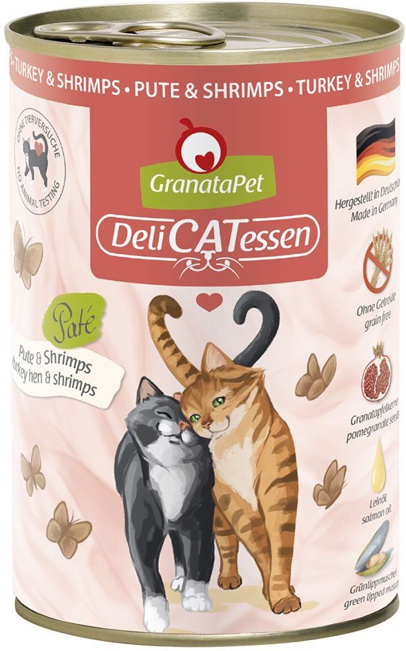GranataPet Katze - Delicatessen Dose Pute & Shrimps 6x400g