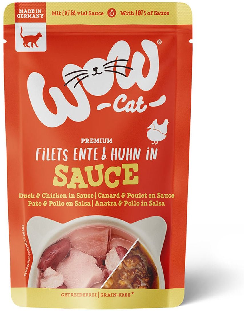 WOW CAT Filets Ente & Huhn in Sauce 8x85 g