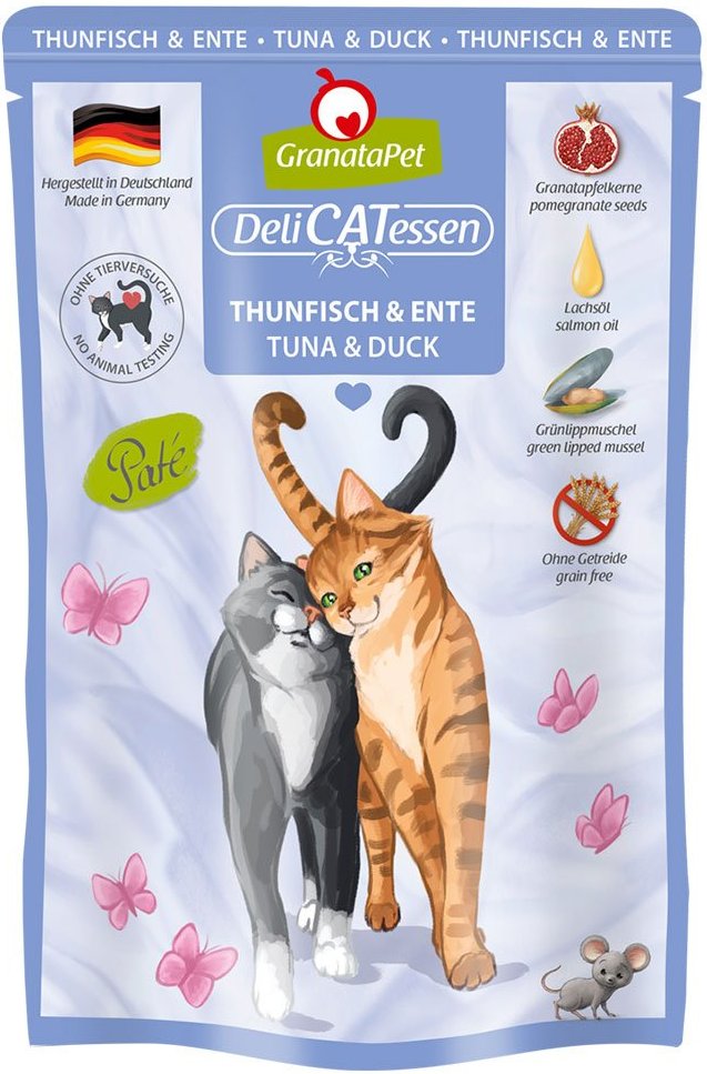 GranataPet Katze - Delicatessen Pouch Thunfisch & Ente 6x85g