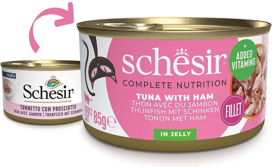 Schesir Cat Complete Thunfisch mit Schinken in Jelly 12x85 g