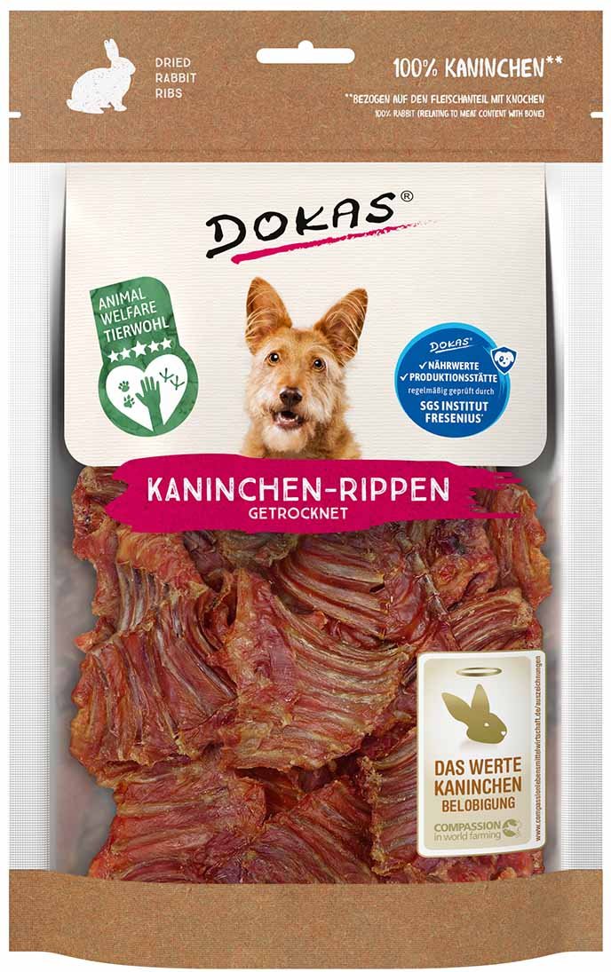 Dokas Kaninchen-Rippen getrocknet 100g