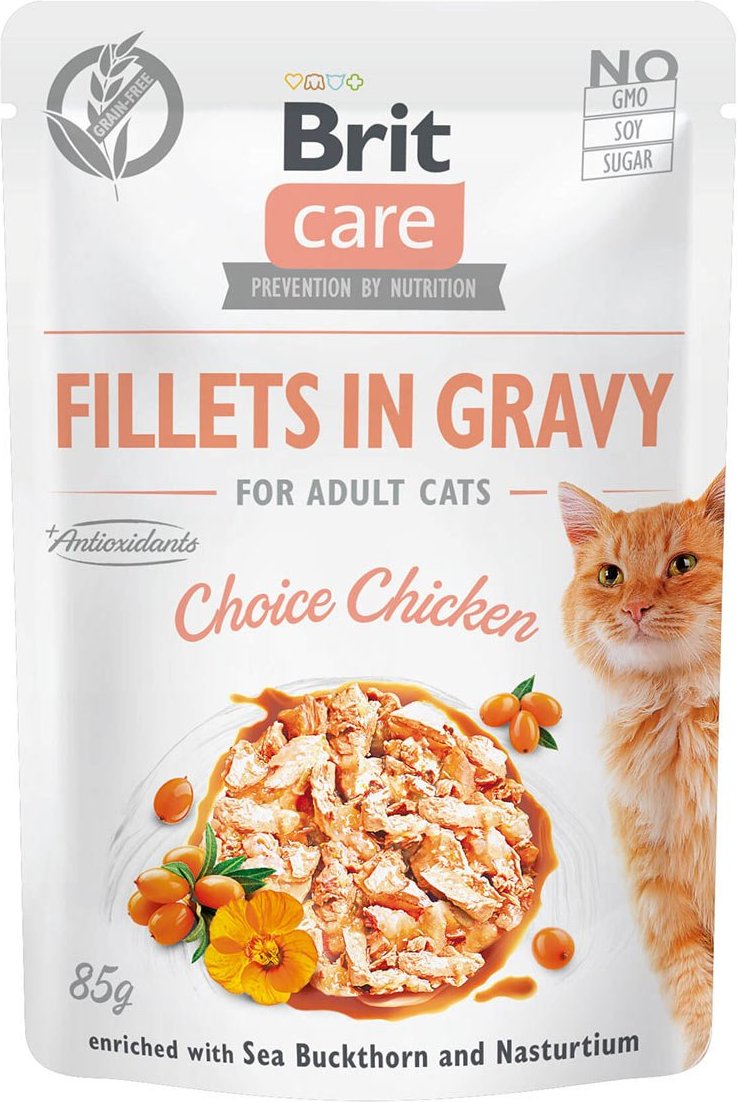 Brit Care Cat Fillets in Gravy Choice Chicken 6x85g