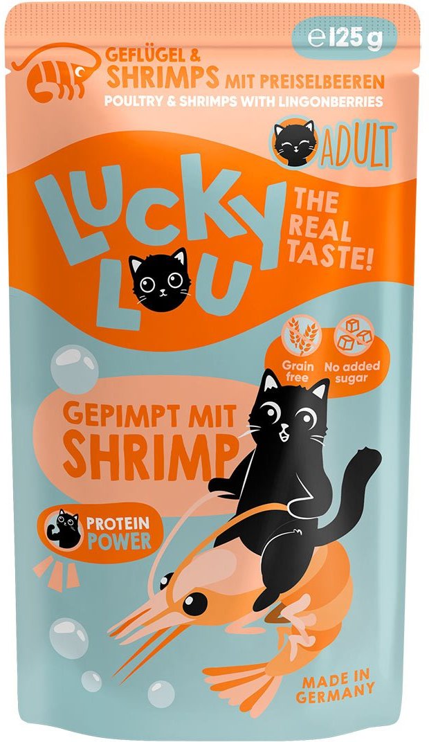 Lucky Lou Adult Geflügel & Shrimps 16x125g