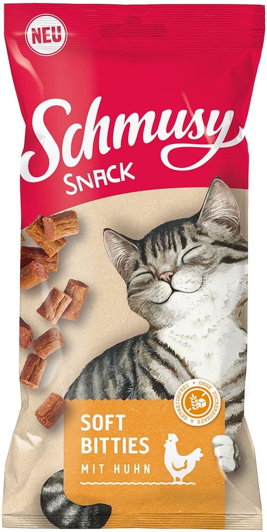 Schmusy Snack Soft Bitties mit Huhn 16x60g