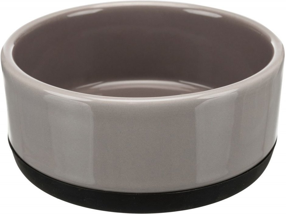 Trixie Keramiknapf mit Gummirand grau 0,75 l