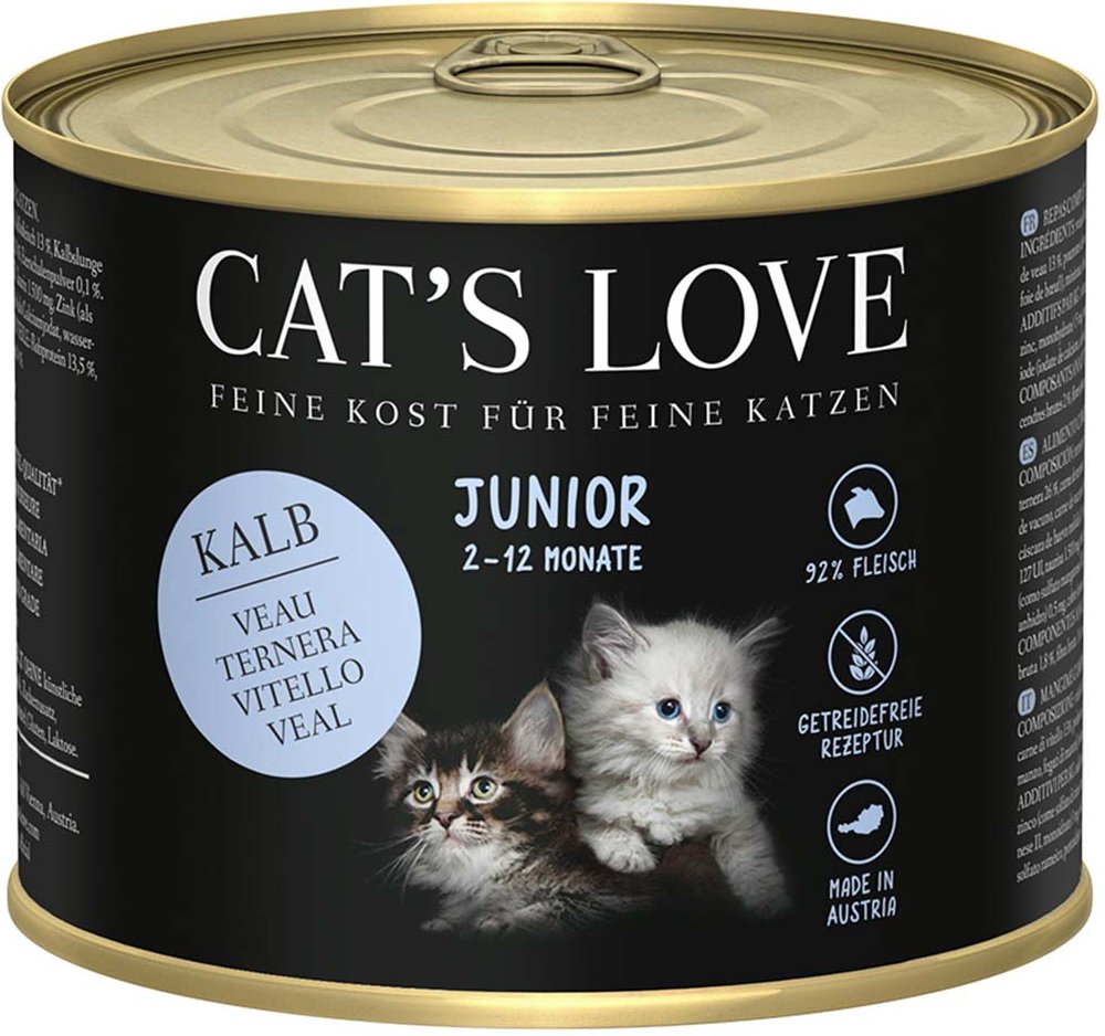 Cat's Love Junior Kalb 6x200g
