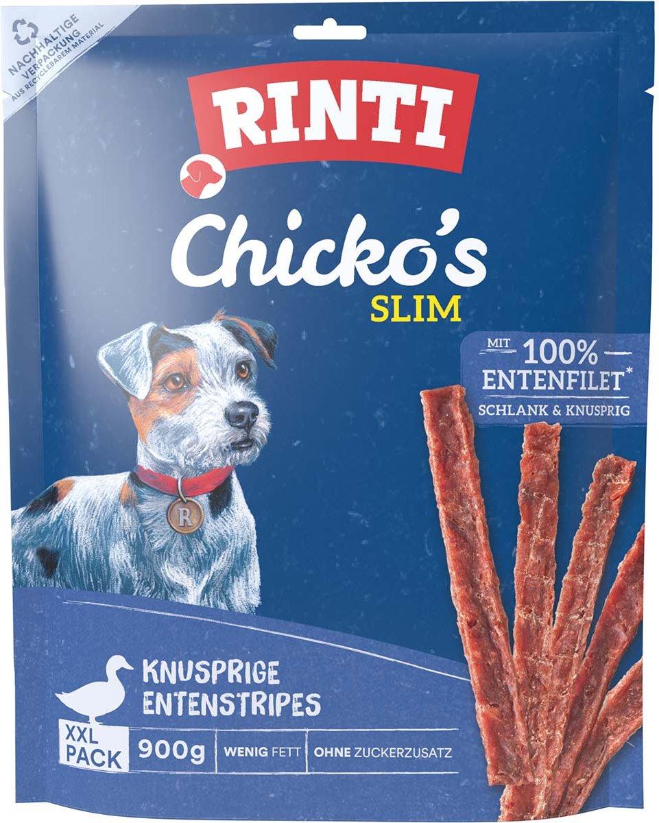 RINTI Chicko's Slim Entenstripes XXL-Pack 900 g