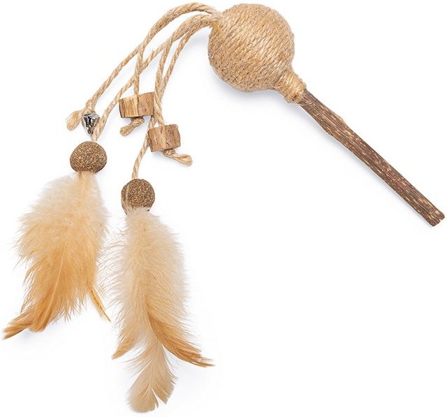 Beeztees Spielball Juto mit Federn und Katzenminze