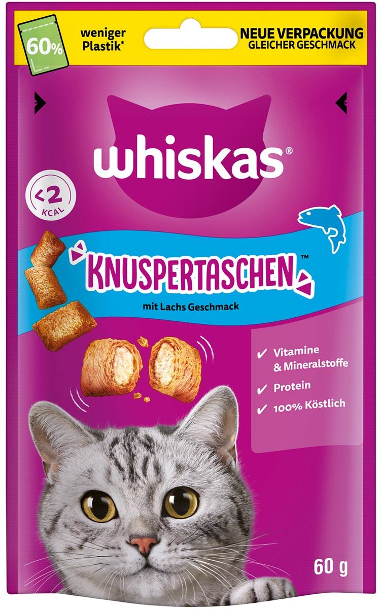 Whiskas Knuspertaschen Lachs 6x60 g