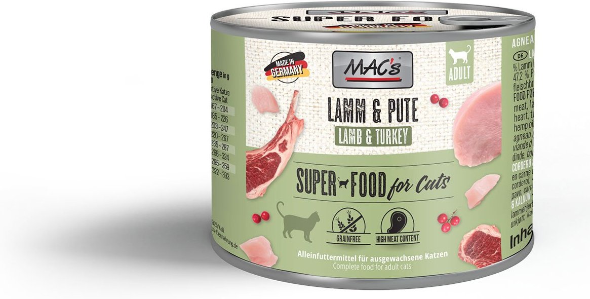 MAC's Cat Fleischmenü Lamm und Pute 12x200g