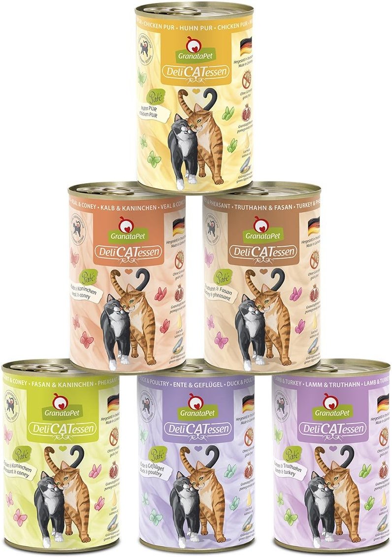 GranataPet Katze - Multipack 3 DeliCatessen ohne Fisch 12x400g