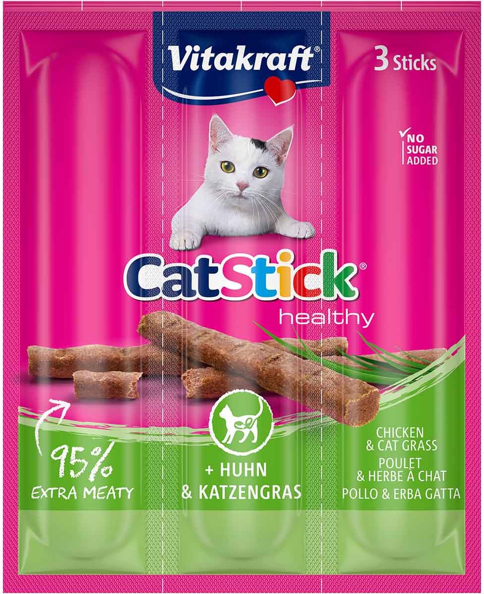 Vitakraft Cat Stick mini Huhn,Inulin&Katzengras 10x3 Stück