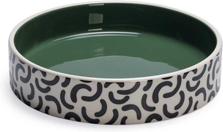 Beeztees Keramik Napf Mark schwarz/weiß 350ml