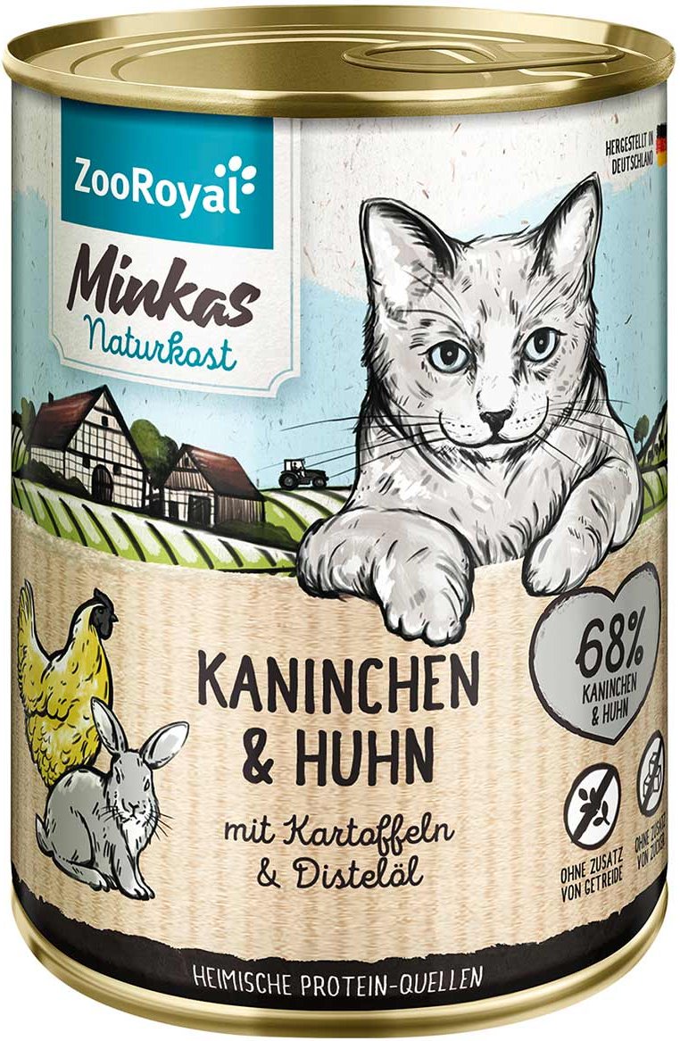 ZooRoyal Minkas Kaninchen und Huhn mit Kartoffeln 400g