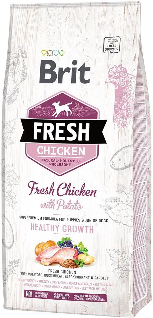 Brit Fresh Dog - Puppy & Junior - Chicken - Healthy Growth 12kg