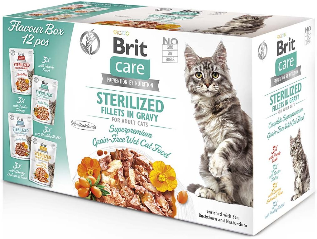Brit Care Cat Box Fillets in Gravy Sterilized 12x85g