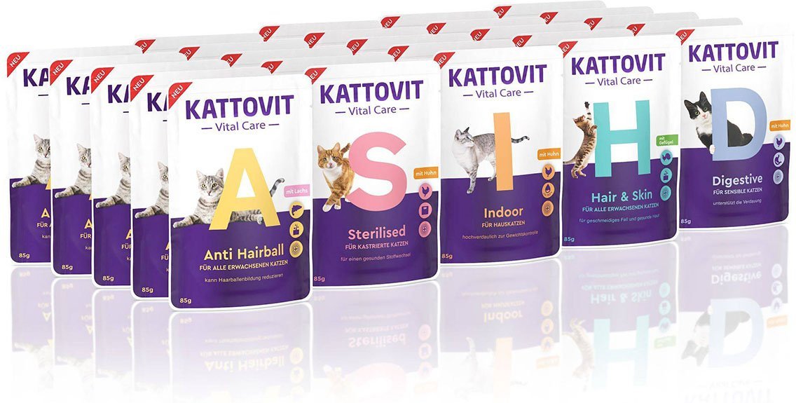 Kattovit Vital Care Probierpaket/Wellnessbox 25x85g