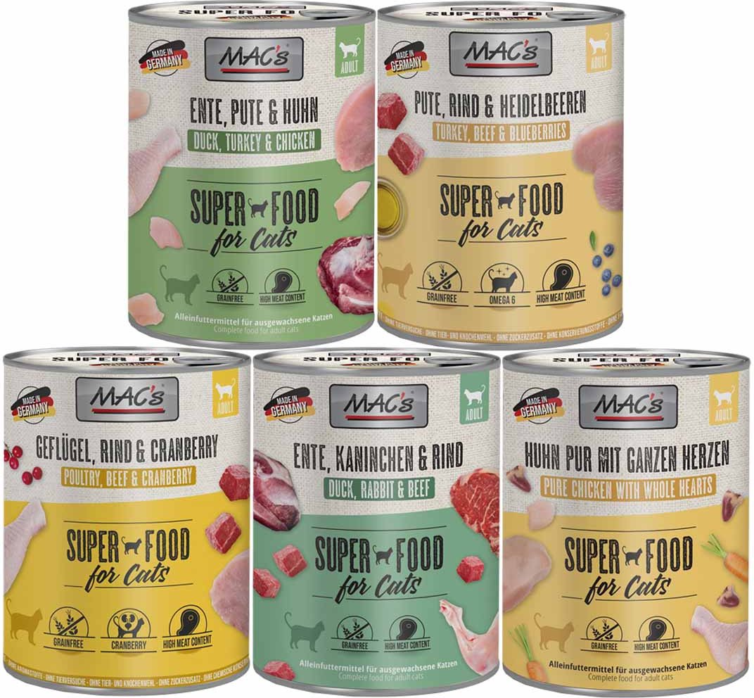 MAC's Cat Fleischmenü 30x800g Mixpaket 1