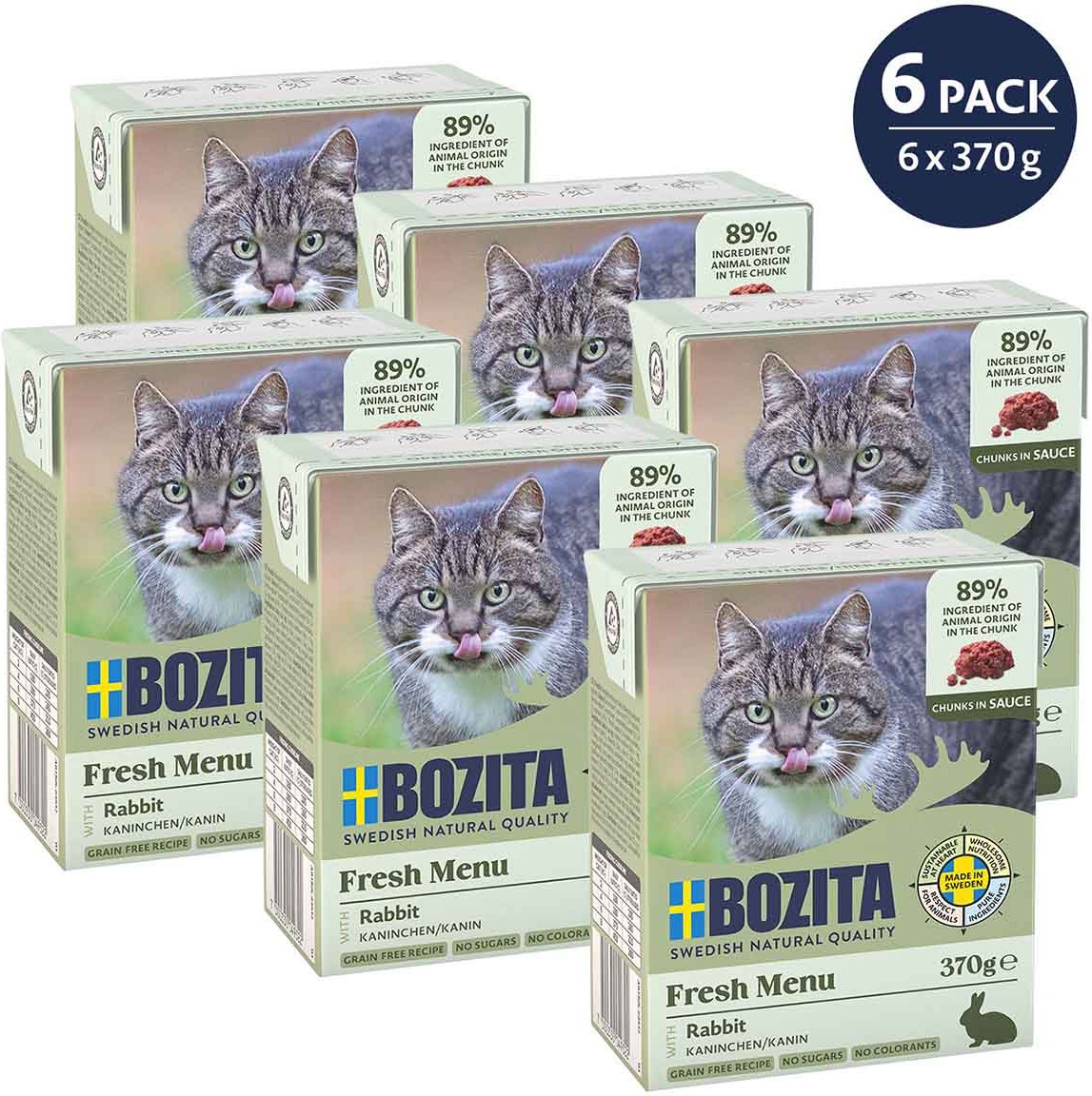 Bozita Tetra Häppchen in Soße mit Kaninchen 6x370g