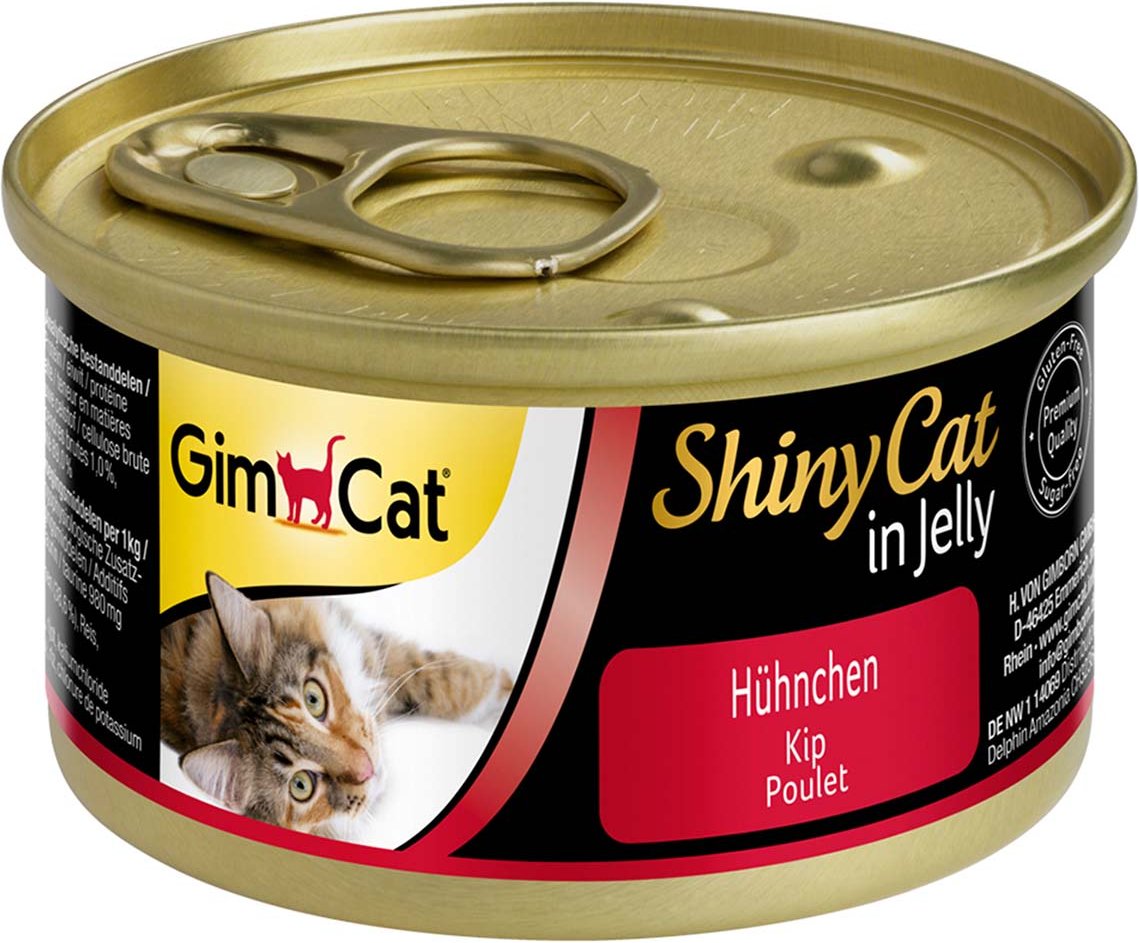 GimCat ShinyCat Hühnchen 6x70g
