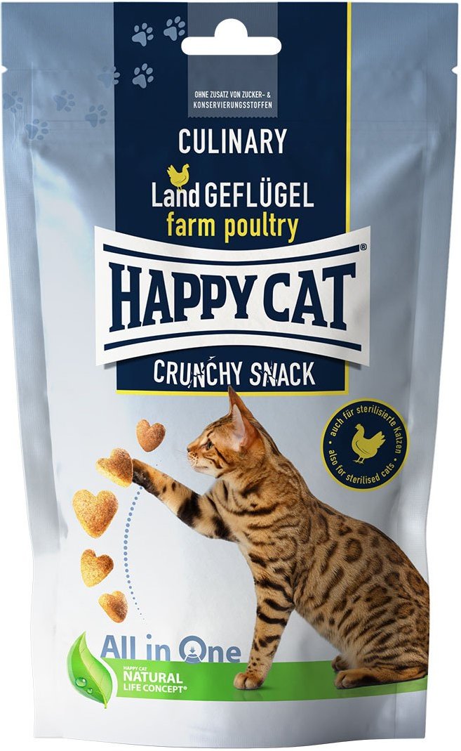 Happy Cat Culinary Crunchy Snack Land-Geflügel 5x70g