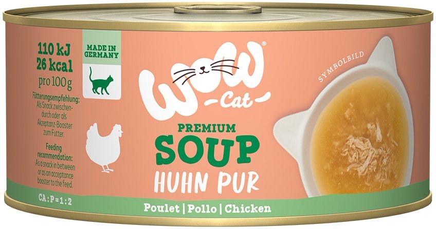 Thumbnail - WOW CAT Suppe mit Huhn 12x70g
