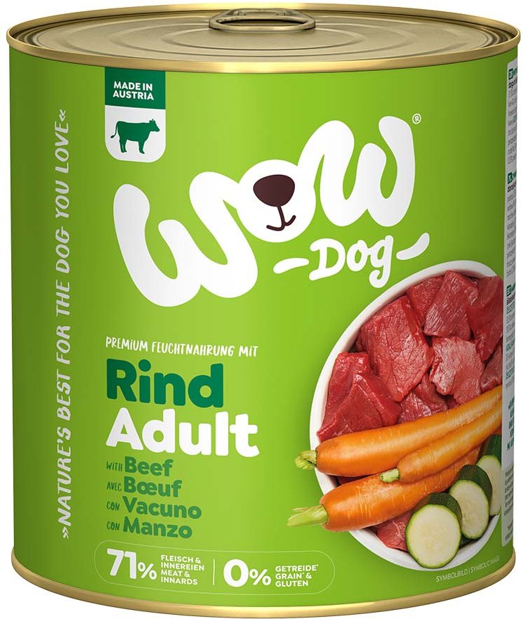 WOW Dog Rind Adult 6x800g