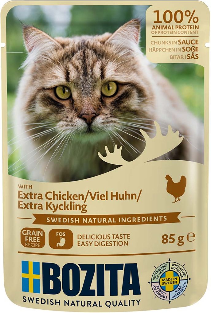 Bozita Pouch Häppchen in Soße mit viel Huhn 12x85g