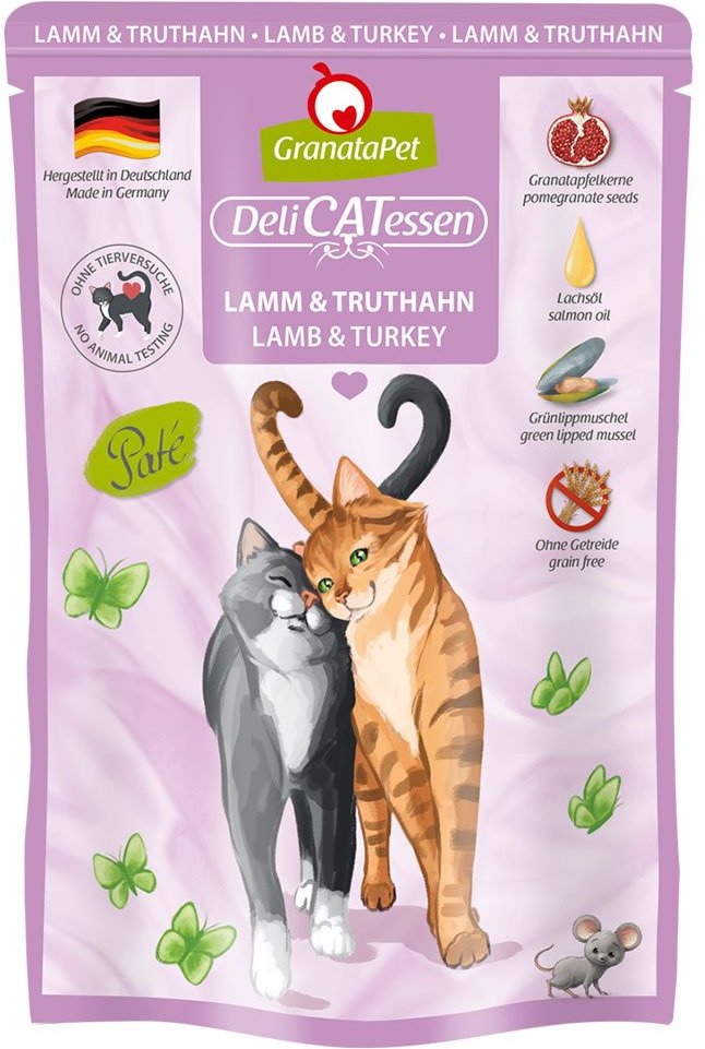 GranataPet Katze - Delicatessen Pouch Lamm & Truthahn 6x85g