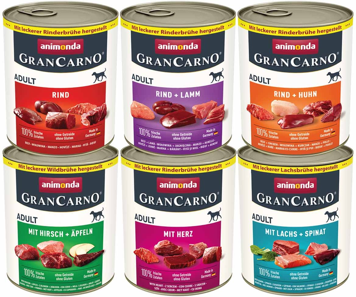 animonda GranCarno Adult 6x800g Herzhafte Variation Mixpack II