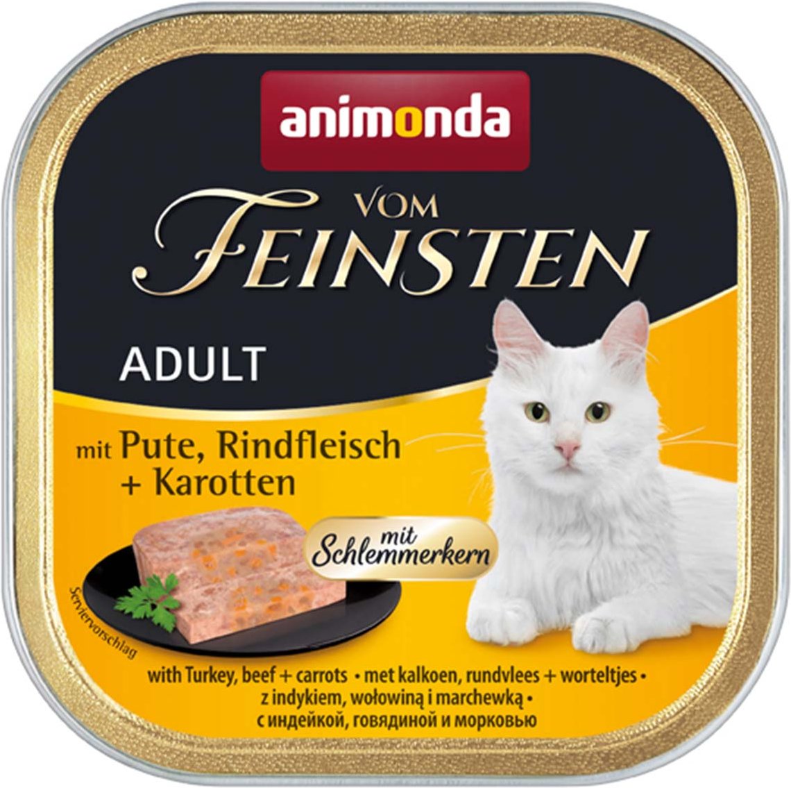 animonda vom Feinsten Schlemmerkern Pute, Rind Karotte 32x100g