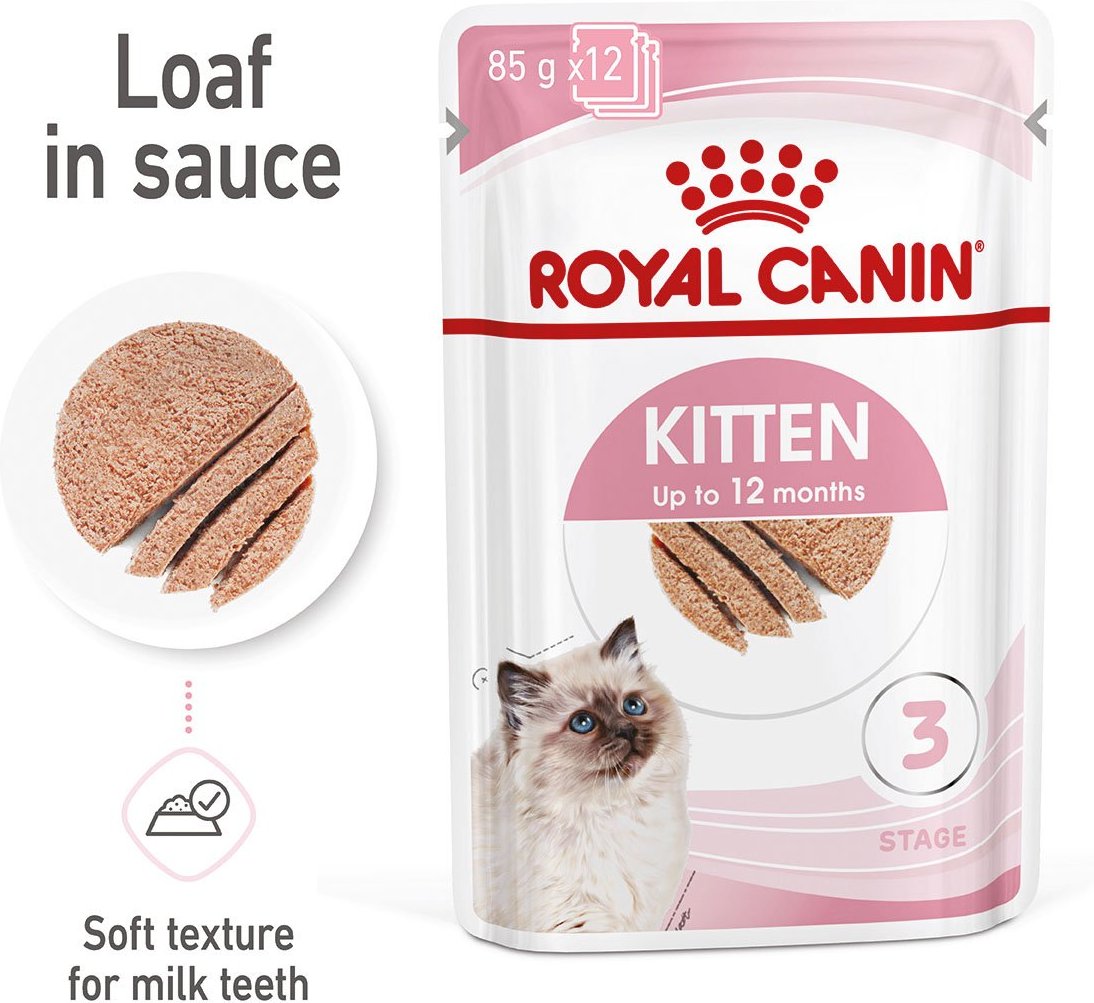 ROYAL CANIN KITTEN Nassfutter in Mousse für Kätzchen 48x85g
