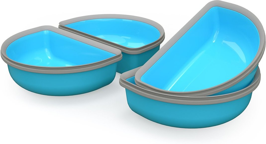 SureFeed Halbschalen 4-er Pack blau