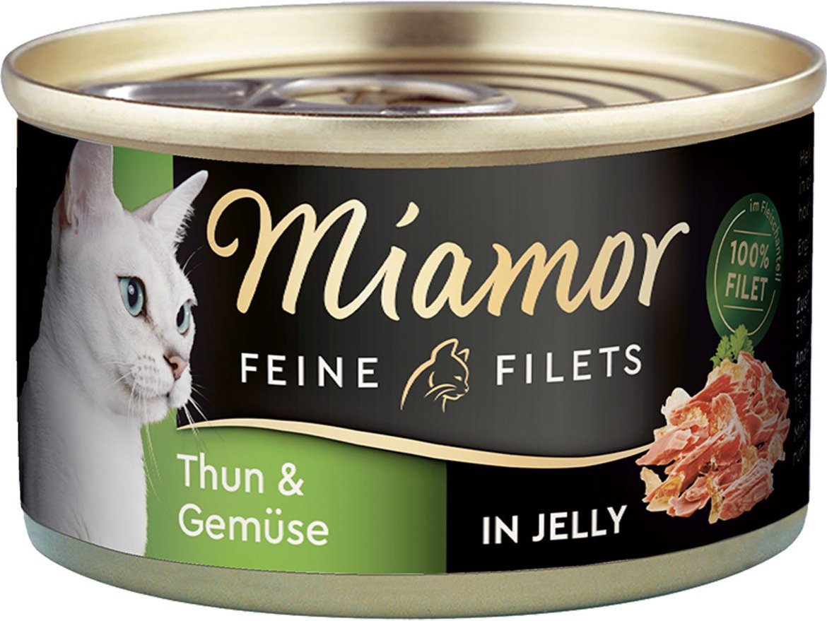 Miamor Katzenfutter Feine Filets in Jelly Thunfisch und Gemüse 24x100g