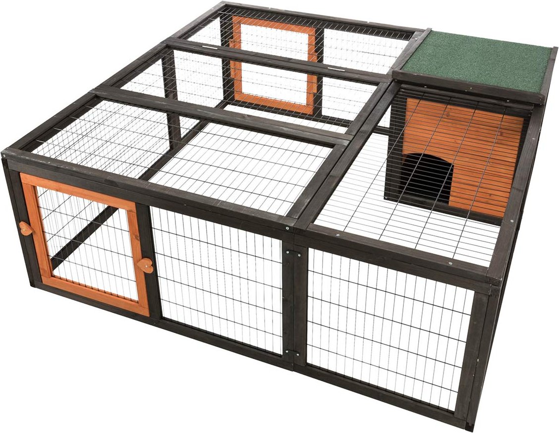 Trixie natura Freilaufgehege mit Abdeckung 150×53×150 cm