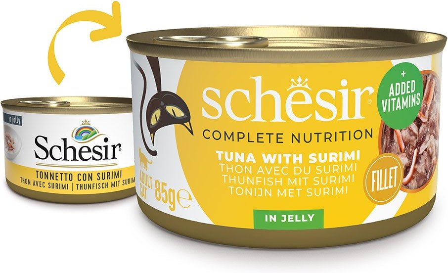 Schesir Cat Complete Thunfisch mit Surimi in Jelly 12x85 g