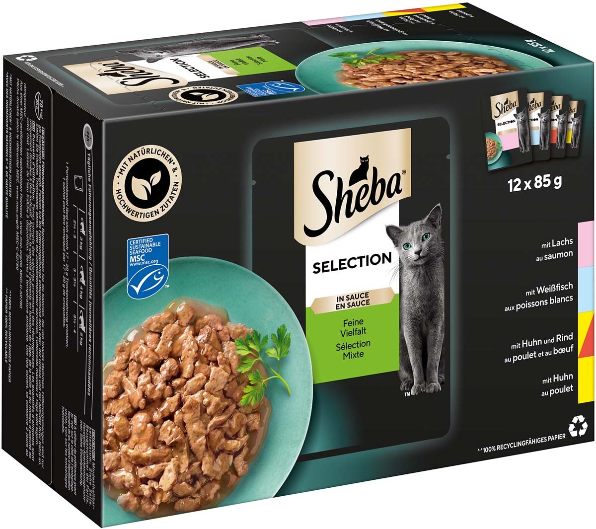 Sheba Selection in Sauce Feine Vielfalt 12x85g