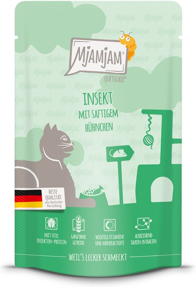MjAMjAM - Quetschie - Insekt mit saftigem Hühnchen 48x125g