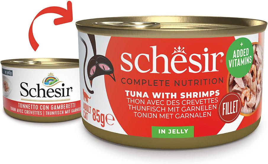 Schesir Cat Complete Thunfisch mit Garnelen in Jelly 12x85 g